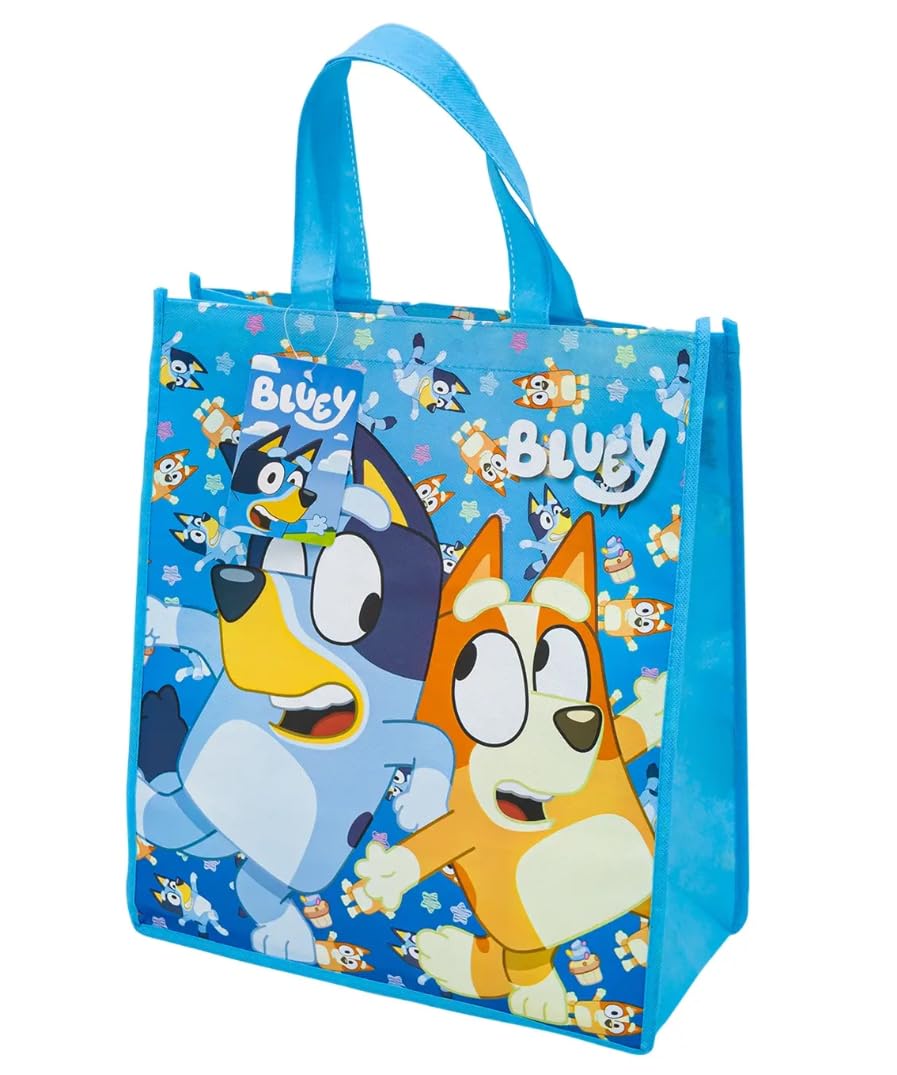 Disney Bluey Reusable Shopping Tote Bags, 16 Inch, Multi-Pack