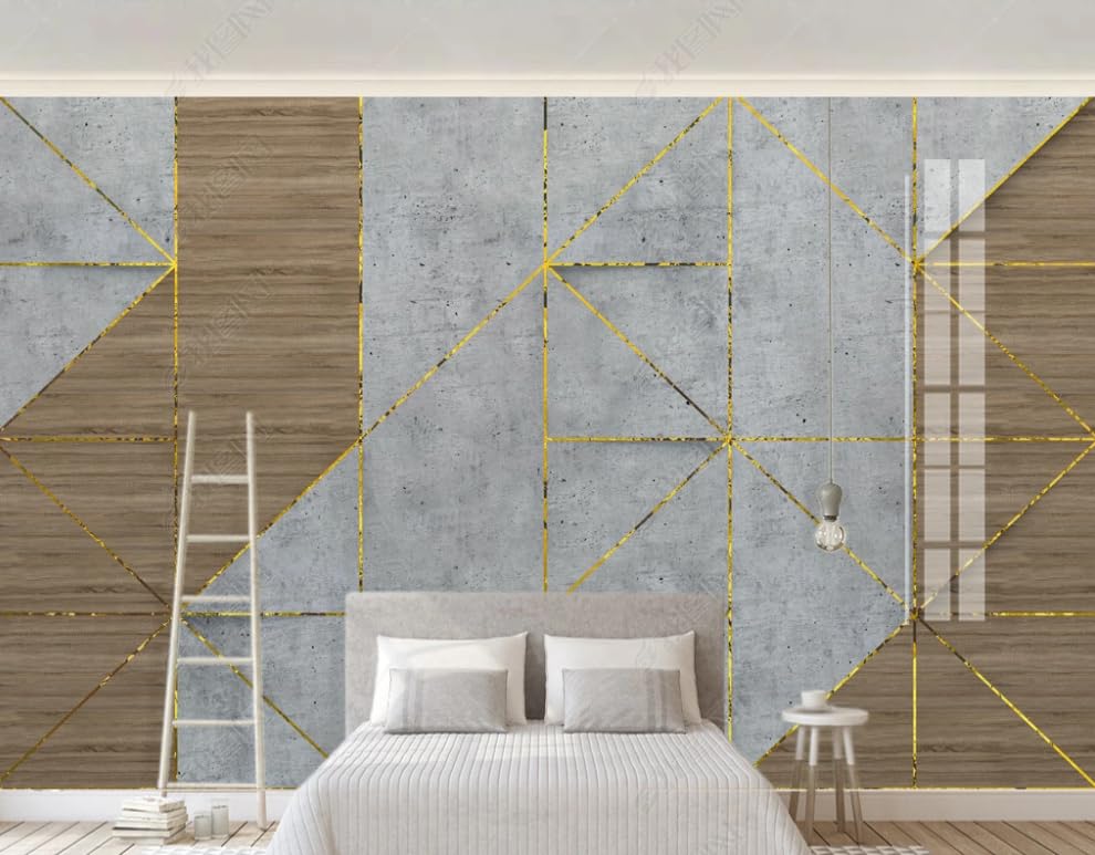 Papier peint intissé lignes géométriques pour chambre