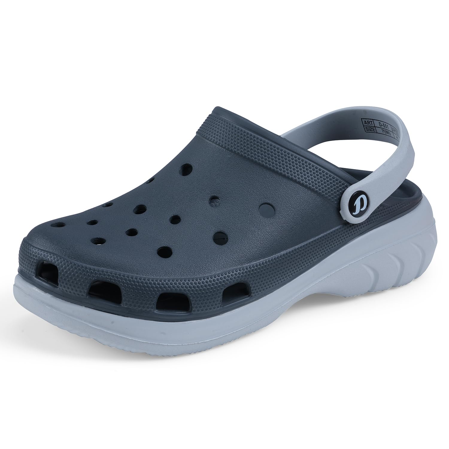Men's Double Color Comfy Casual Sports Clogs/Sandals with Adjustable Back Strap for Adult| Comfortable & Lightweight| Stylish & Anti-Skid|Waterproof Daily Use Mules Gents/Boys D-551