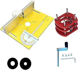 Metal Router Table with Top Plate, Router Lifting Base, Table Lifting System, Woodworking Slotting Trimming Chamfering Table Top