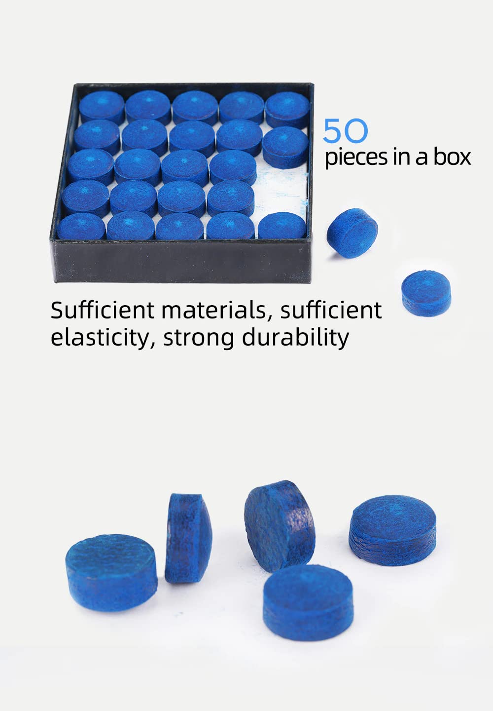 JBB Billiards, Snooker & Pool Cue Stick Box, 10mm (50 Cue Tips) 1