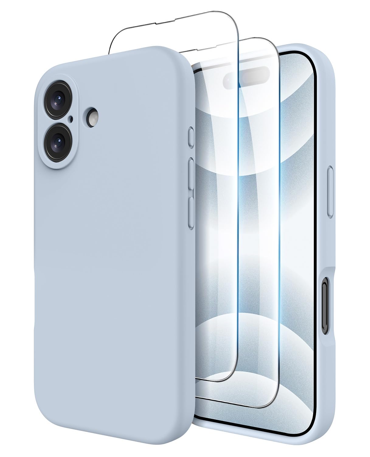 OTOFLY Compatible with iPhone 16 Case, Compatible with MagSafe, Shockproof Magnetic Silicone Case for iPhone 16,[Military Grade Protection] [2 Pack