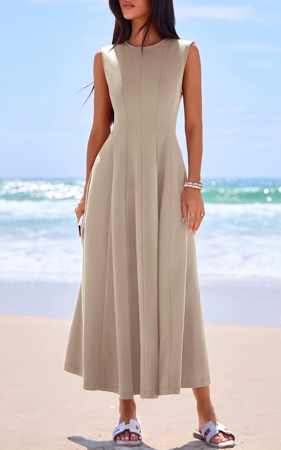 PRETTYGARDEN Sleeveless Crewneck Spring Maxi Dresses for Women 2026 Elegant Classy Semi Formal A Line Modest Party Dress - Image 7