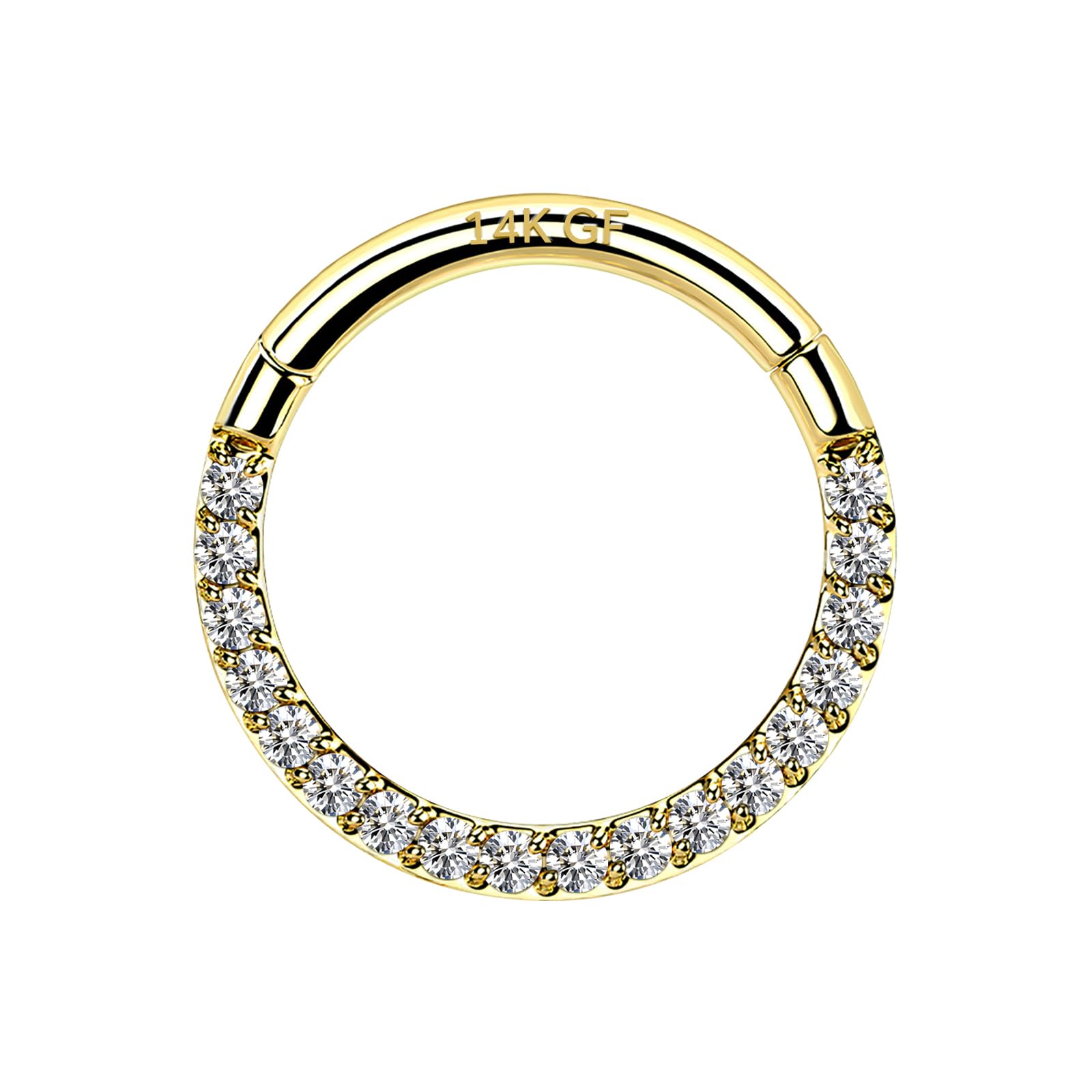 ALACLO 14k Gold Filled Nose Ring Hoop 18G/16G Septum Ring Helix Rook Daith Tragus Conch Piercing Jewelry Cartilage Earring for Women