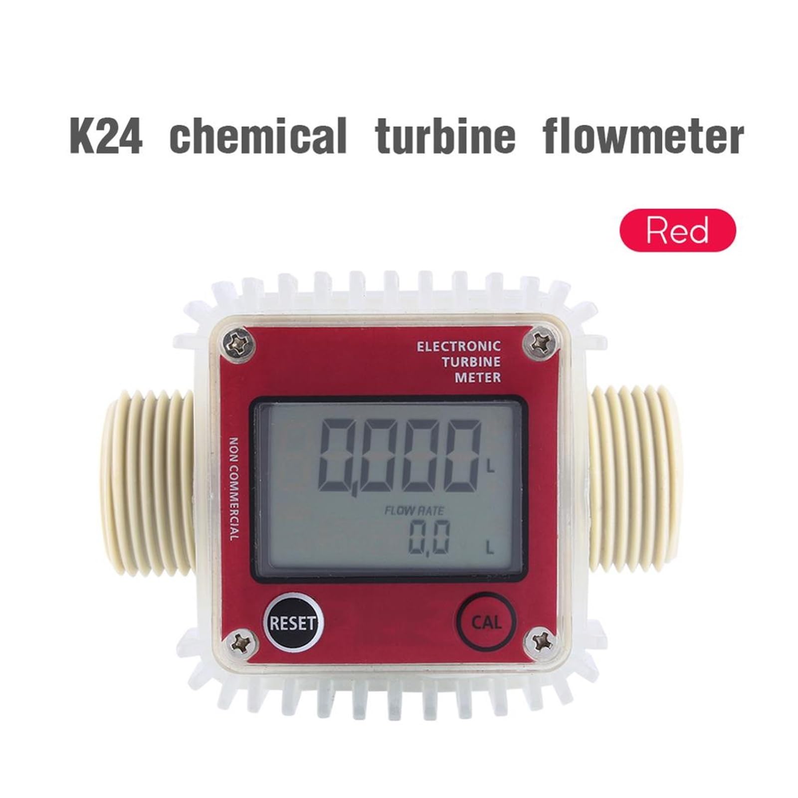 Caudalímetros, Medidor de flujo combustible aceite Die-sel turbina Digital K24, medidor LCD, productos químicos, líquido mar, herramientas medición(Blue Horizontal)