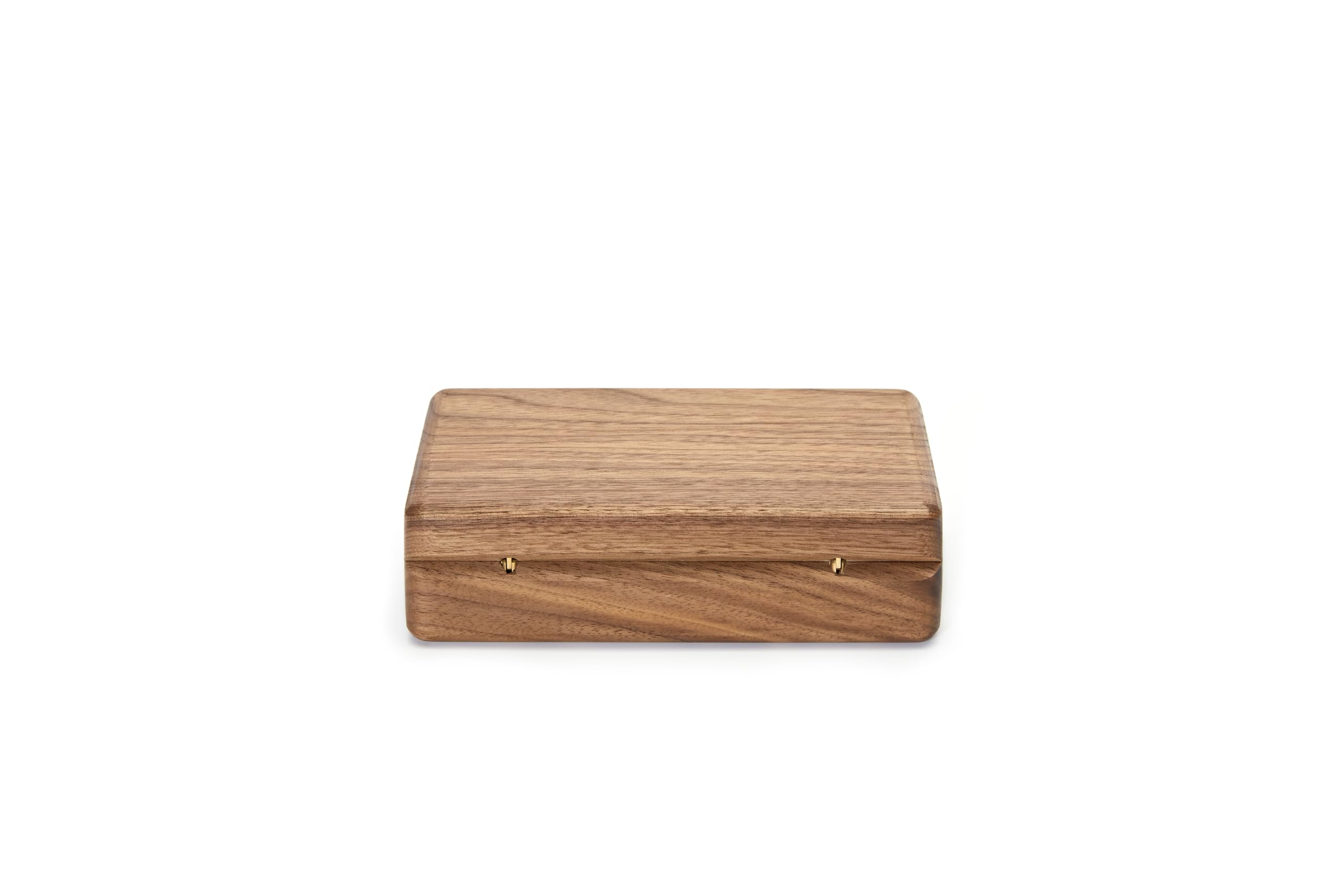 pandapark Joyero de madera con soporte para anillos, almacenamiento de anillos, organizador de orejas, interior de terciopelo beige, compartimentos dobles (Walnut Master)