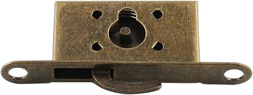 Miniatura 3 de Cerradura de mortaja completa, 1 juego de mini cerraduras de bronce con llave de esqueleto, cerraduras pequeñas antiguas para caja de joyería, caja