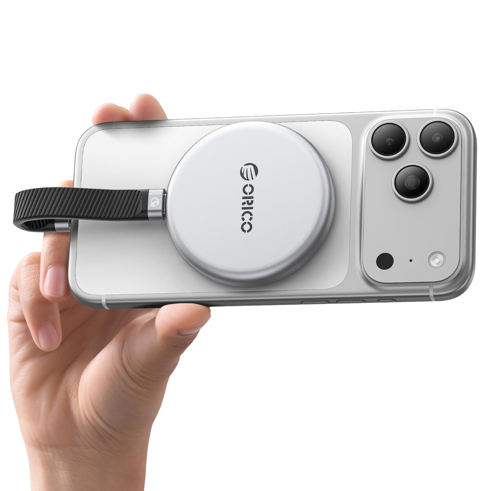 ORICO 2 TB SSD Esterne Magnetica Portatile fino a 2000 MB/s, Hard Disk Esterno SSD Compatibile con MagSafe per Smartphone USB‑C, Ripresa in ProRes con iPhone 17 Pro/Pro Max – KR20mini
