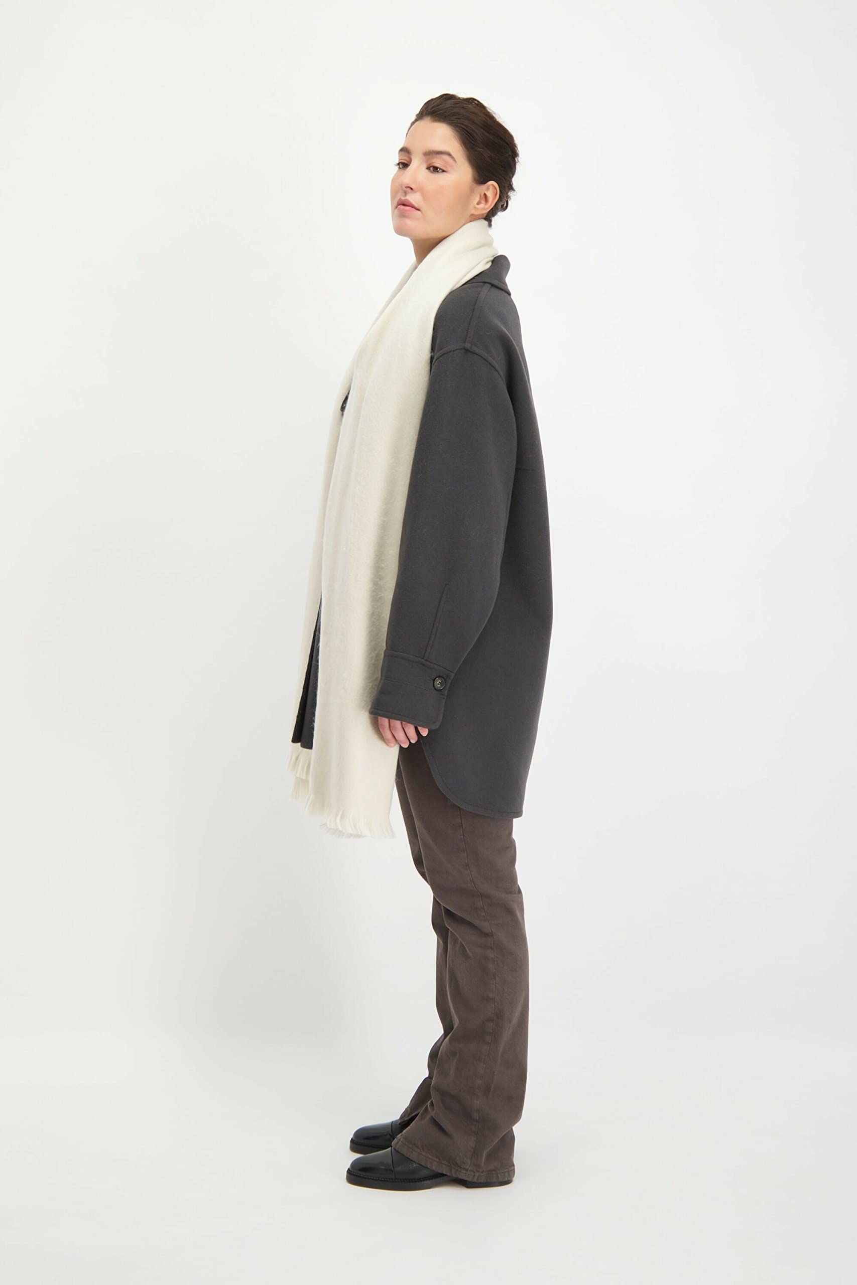 Alpaca Loca 529 Slim Scarf Beige, Sciarpa, One Size
