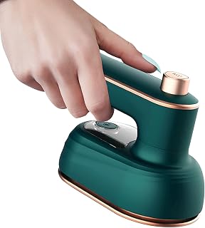 Upgrade Portable Mini Ironing Machine, 180° Rotating Handheld Steam Iron, 50ml Foldable Travel Pack Steam Iron, Professional Micro Steam Iron, Suitable for Fabric Garments, Suitable for Home and Travel(green)…