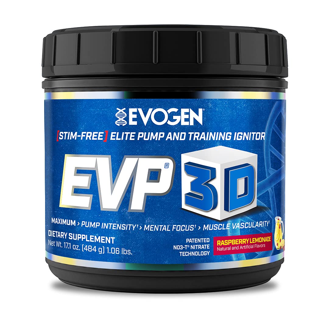 Evogen EVP 3D | Xtreme Stimulant Free Pre-Workout Pump Ignitor, Arginine Nitrate, Citrulline, Beta-A