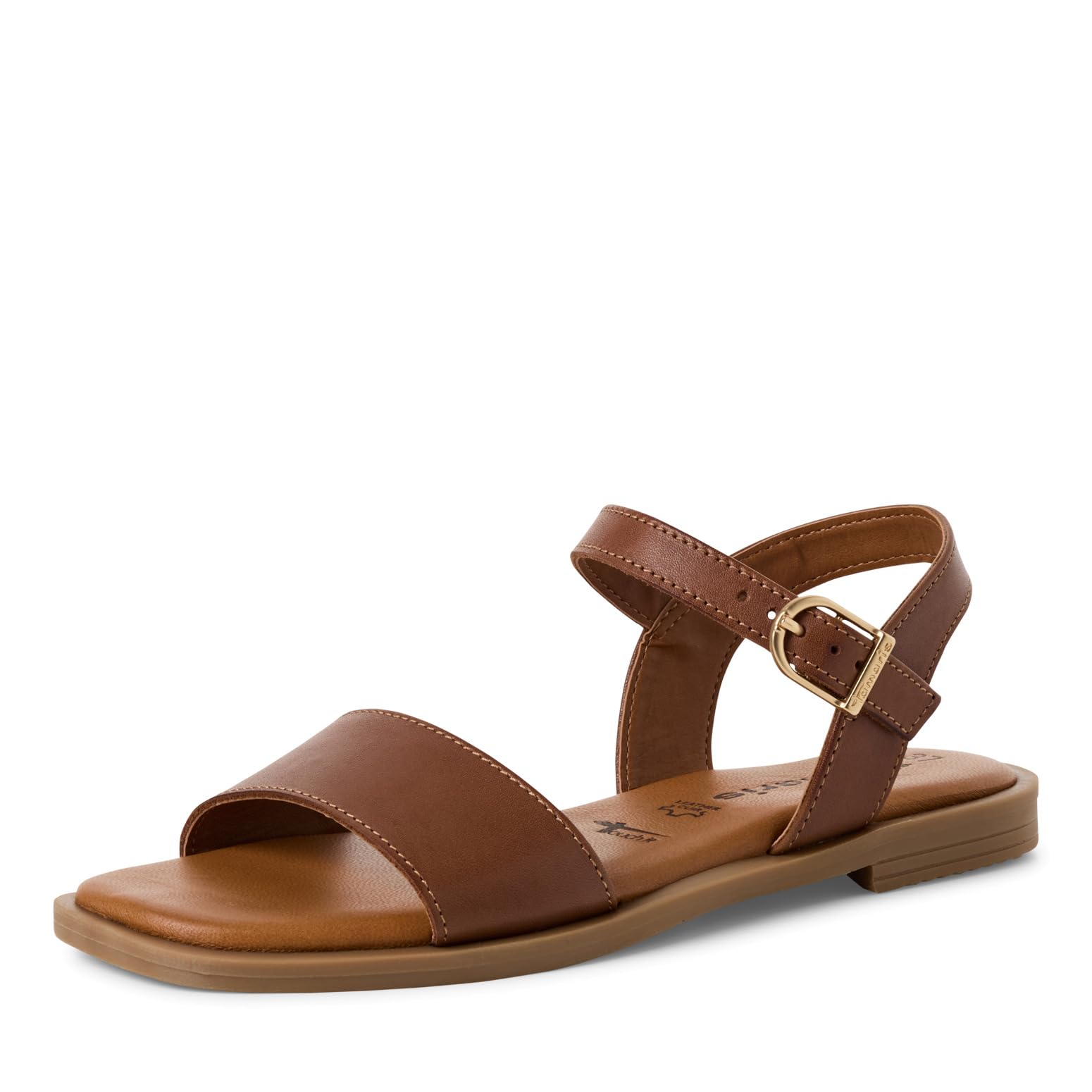 Tamaris Women's Block Heel Sandals, Cognac, 3.5 UK