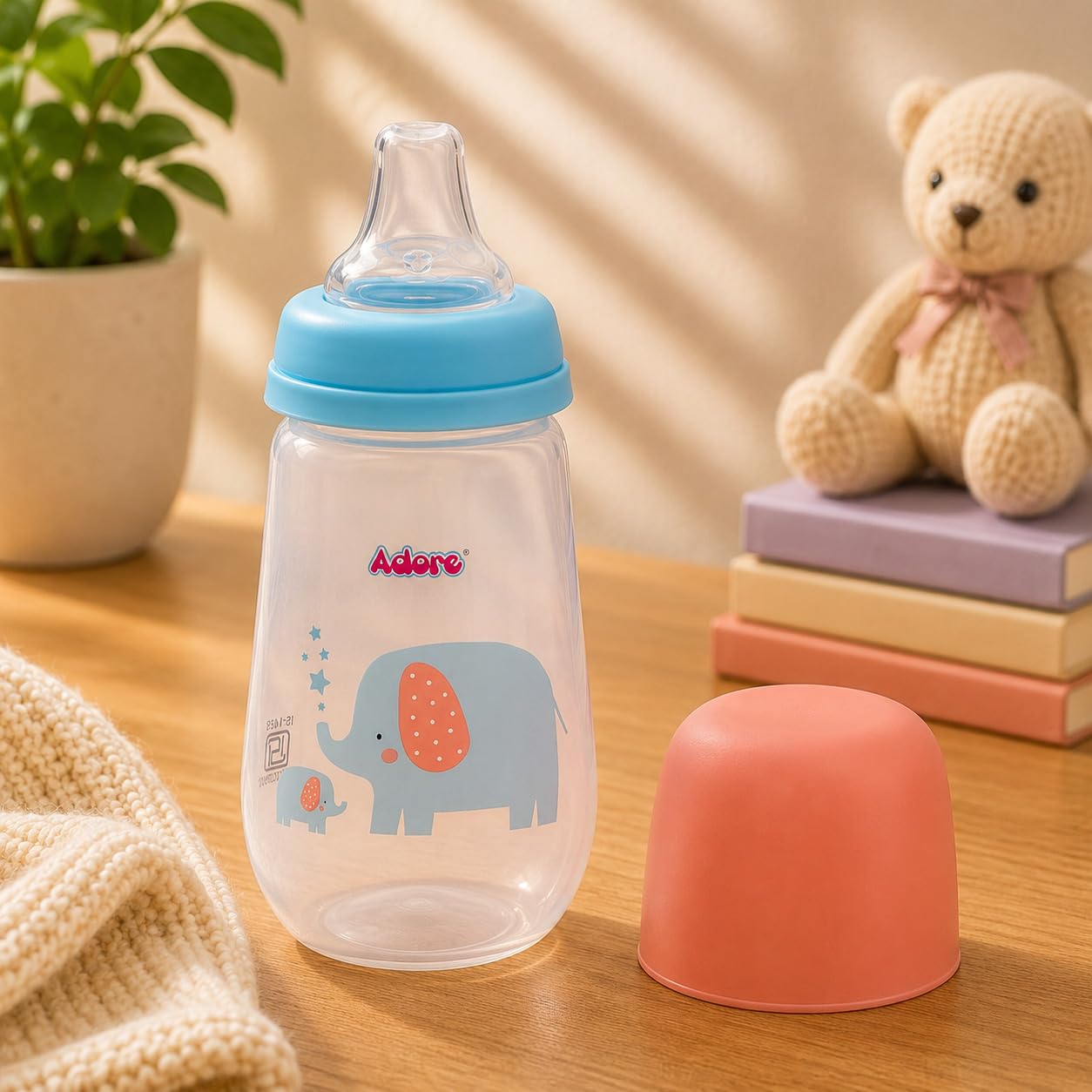 Adore Meta Wideneck Spout Sipper |Soft Trainer with Bite-Resistant Spout_ 250ml (Orange)-image-18