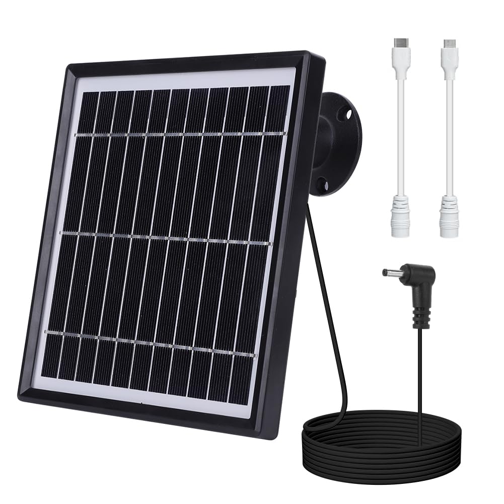 Panele słoneczne, Ładowarka Regulowany uchwyt ścienny 360° z portem prądu stałego(Black)