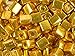 20 Grams Metallic Gold Miyuki 4mm Square Cube Japanese Glass Seed Beads