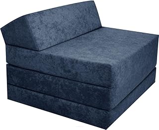 Klappmatratze Gästematratze Faltmatratze Gästebett Schlafsessel Blau - @bobimarket24