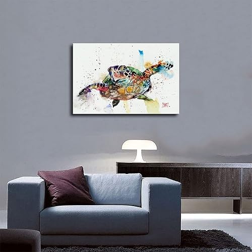 Miniatura 5 de Póster artístico de Dean Crouser impresiones artísticas de 14 pinturas de acuarela de tortuga marina sobre lienzo, decoración de pared, póster de