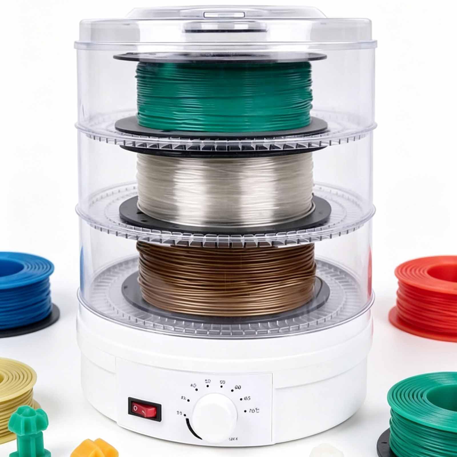 Essiccatore Per Filamenti Per Stampa 3d, 350 W, Temperatura Regolabile Da 35 °c A 70 °c, Silenzioso, Riscaldamento Ad Aria Calda A 360 °c, A 3 Strati, Per Studio Domestico