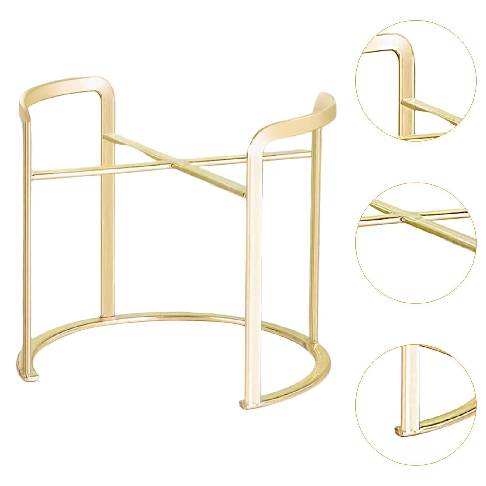 Bothyi Drink Dispenser Stand Round Base 20cm Portable Bracket Cold Water Jug Stand Pitcher Base for Bar Outdoor Picnics Party Potted, Gold