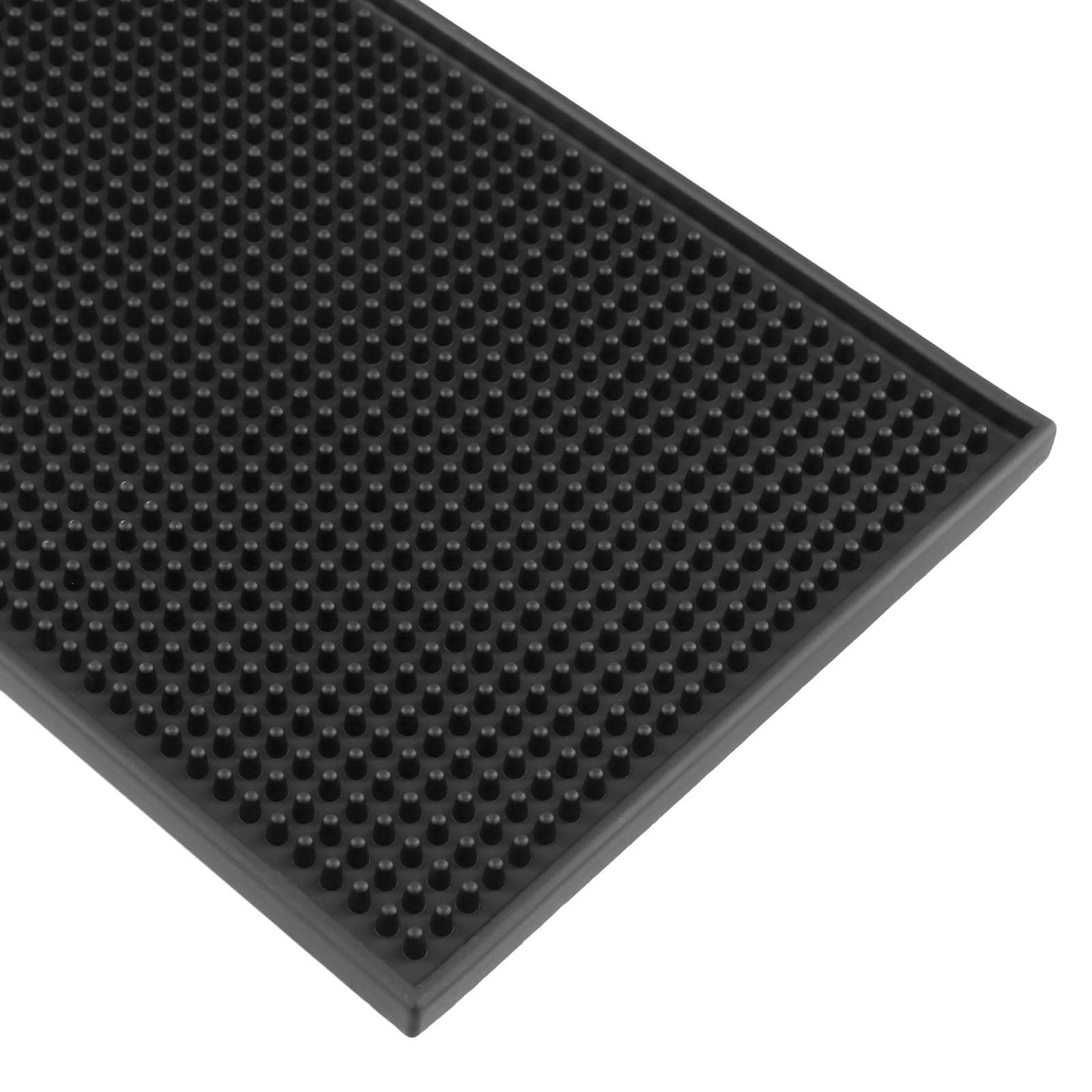MOUYAT 8 tappetini da bar in PVC, 15,2 x 30,5 cm, colore nero, per cucina, piano di lavoro, hotel