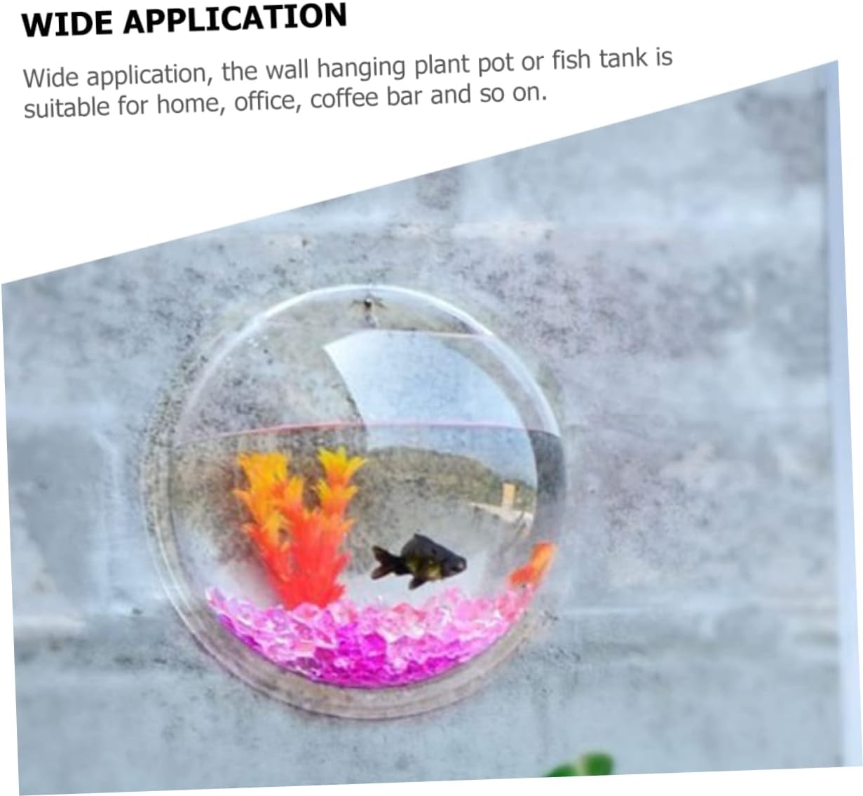 NOLITOY 2pcs Wall Mounted Fish Bowl Clear Acrylic Fish Tank Planter Creative Wall Hanging Vase for Indoor Decoration for Aquatic Plants and Betta
