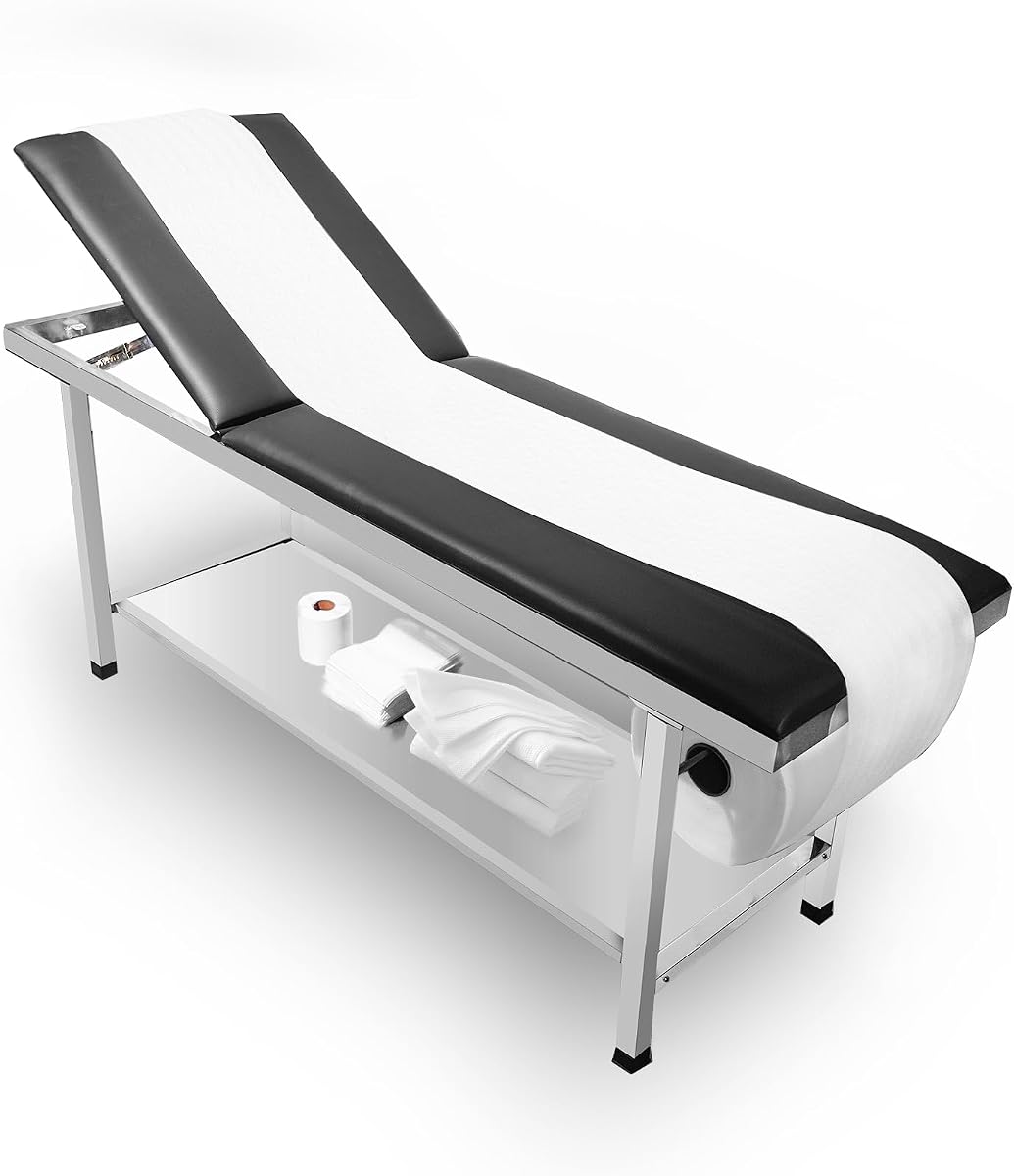 Mesa de examen ajustable, la cama para médicos con patas plegables es estable y duradera, la mesa de examen médico plegable tiene capacidad para 500 libras para exámenes clínicos, masajes, camas de spa, belleza