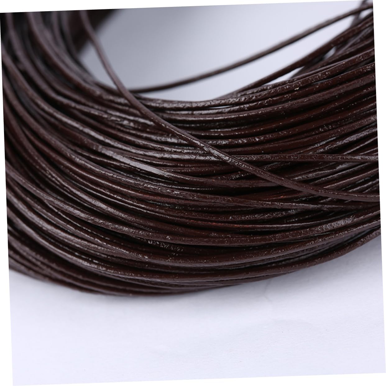 DIY Jewelry Supplies Waxed Cowhide Round Leather Cords Yards for Macrame