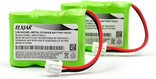 (2-Pack) 2/3AA600 3.6V 600mAh Ni-MH Battery Pack, with Square-Hole Plug only fits Eton FRX3 0000101 Newer Square-Hole Verson (Don't fit Eton FRX3 Earlier Round-Hole Verson, Don't fit Eton FRX3+)