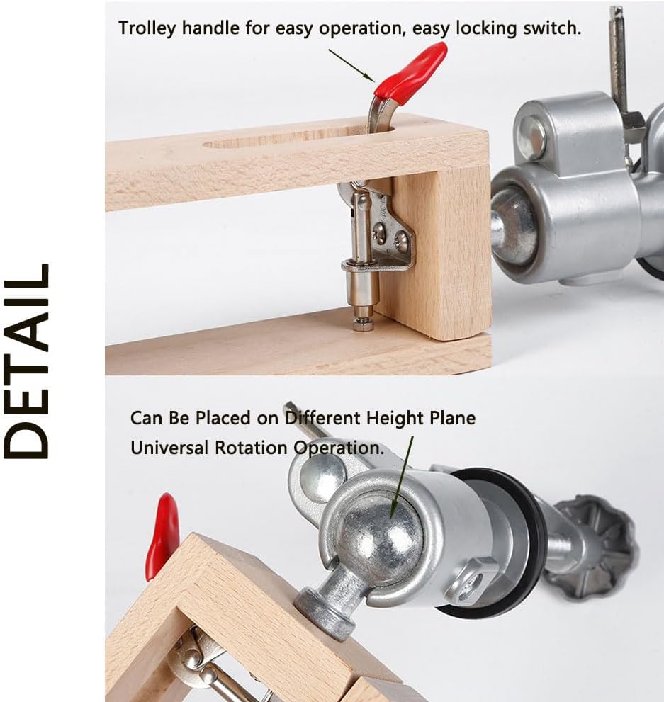 Leather Swivel Beech Hand Sewing Clamp 360 Rotation Hand Sewing Holds for DIY Leathercraft Belts Bags Purses and Wallets Stitching Kit