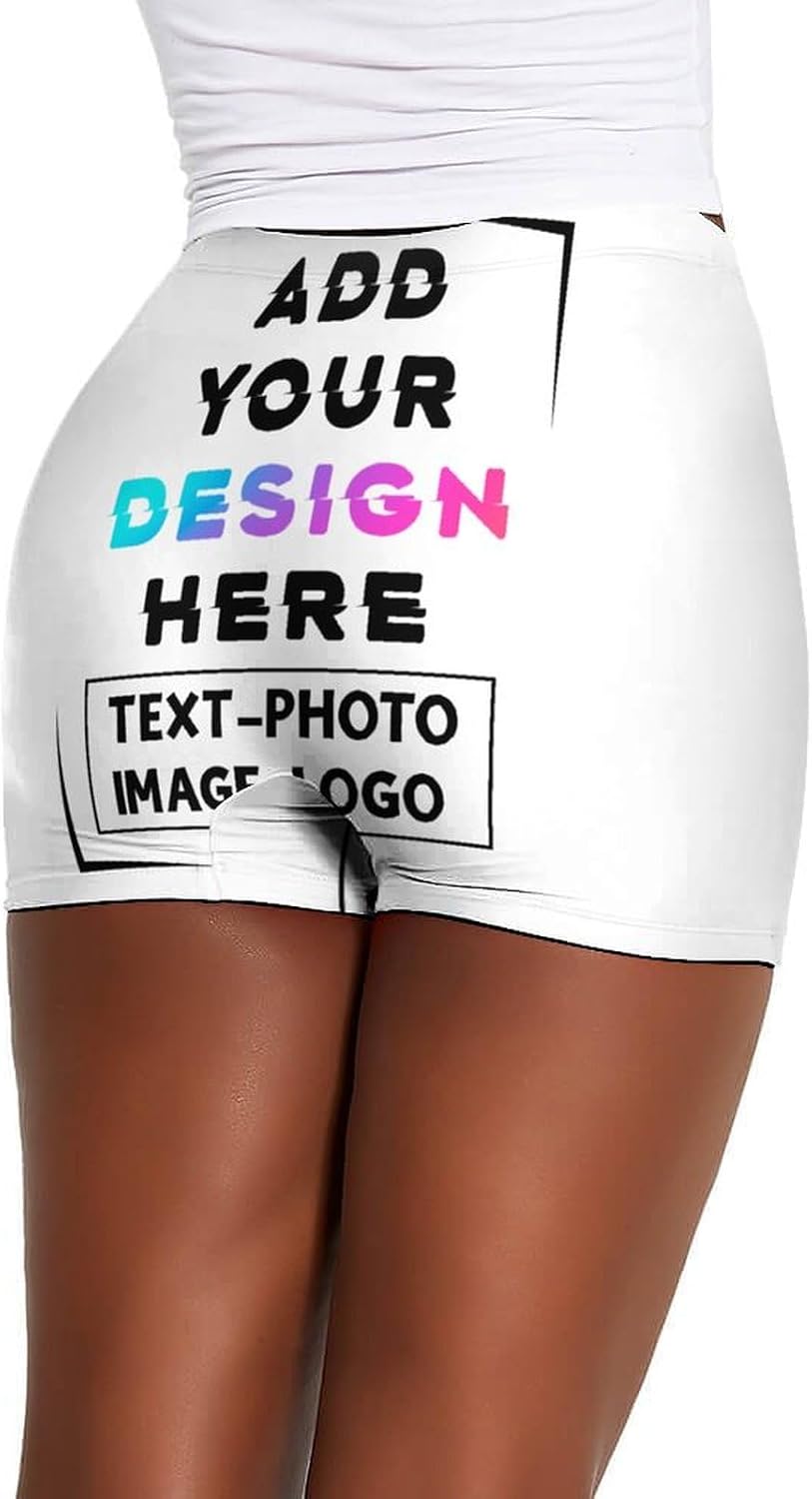 Custom Adult Women Girls Women's Shorts Add Your Own Image and Text Design Personalized Birthday Gifts for Girlfriend Wife