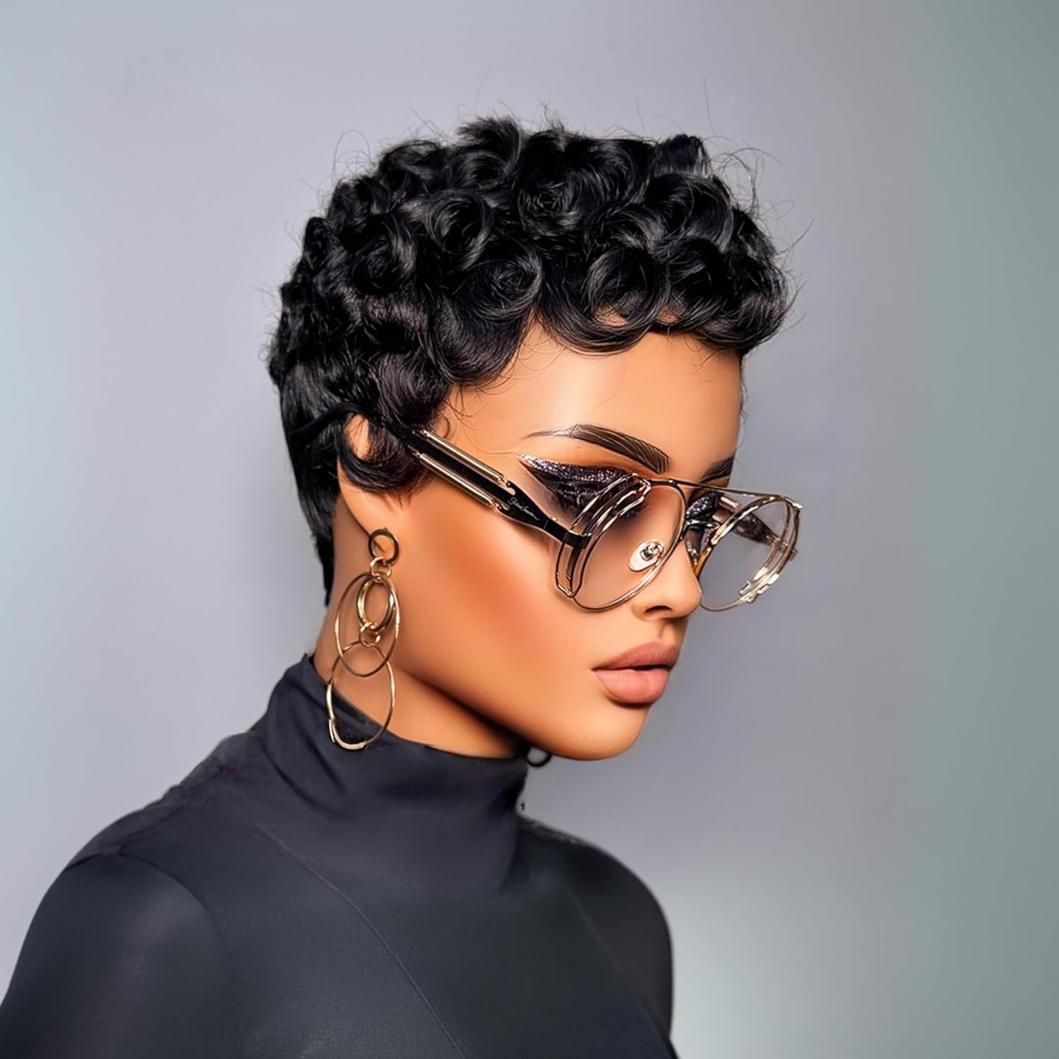 Amazon.com : Flandi Pixie Cut Wig Human Hair Short Human 