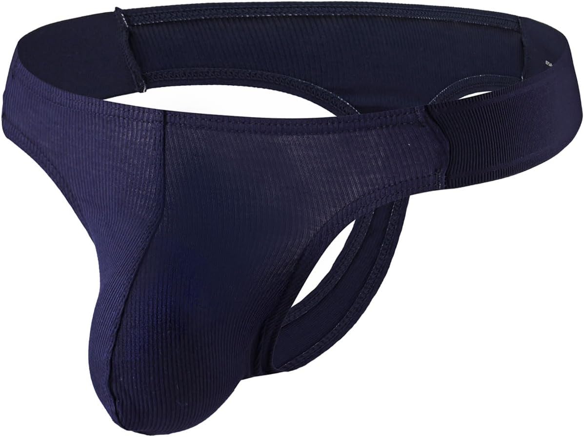 Summer Code Mens Thong G-String Underwear Stretchy Airy Under Panties Male Solid Bikini T Back Pants