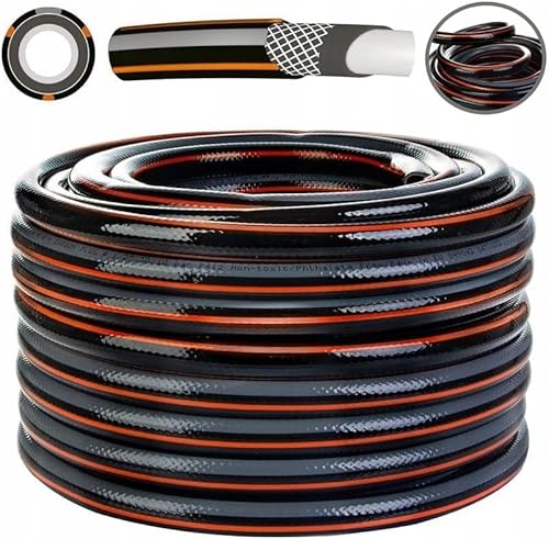 rg-vertrieb Gartenschlauch Schlauch Wasserschlauch Carbon 4 lagig Bewässerungsschlauch UV-beständig (1/2'', Länge 30m)