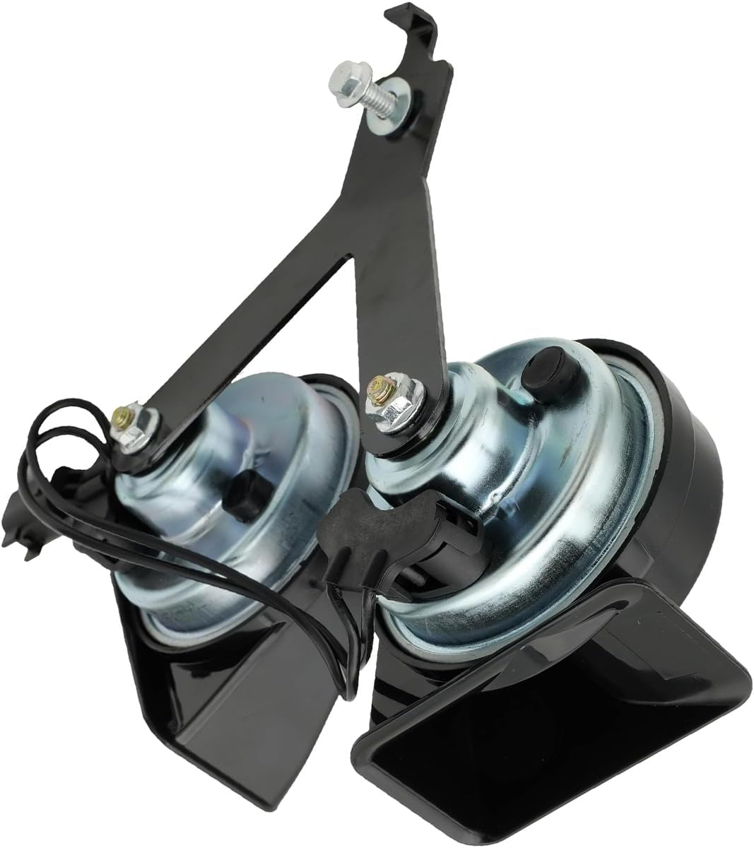 8C2Z-13832-C Dual Horn Assembly With Bracket Fits for Ford F250 F350 F450 F550 2008-2010 E150 E250 E350 E450 2005-2014 12V 410Hz Replace#8C2Z 13832 C, 8C2Z13832C