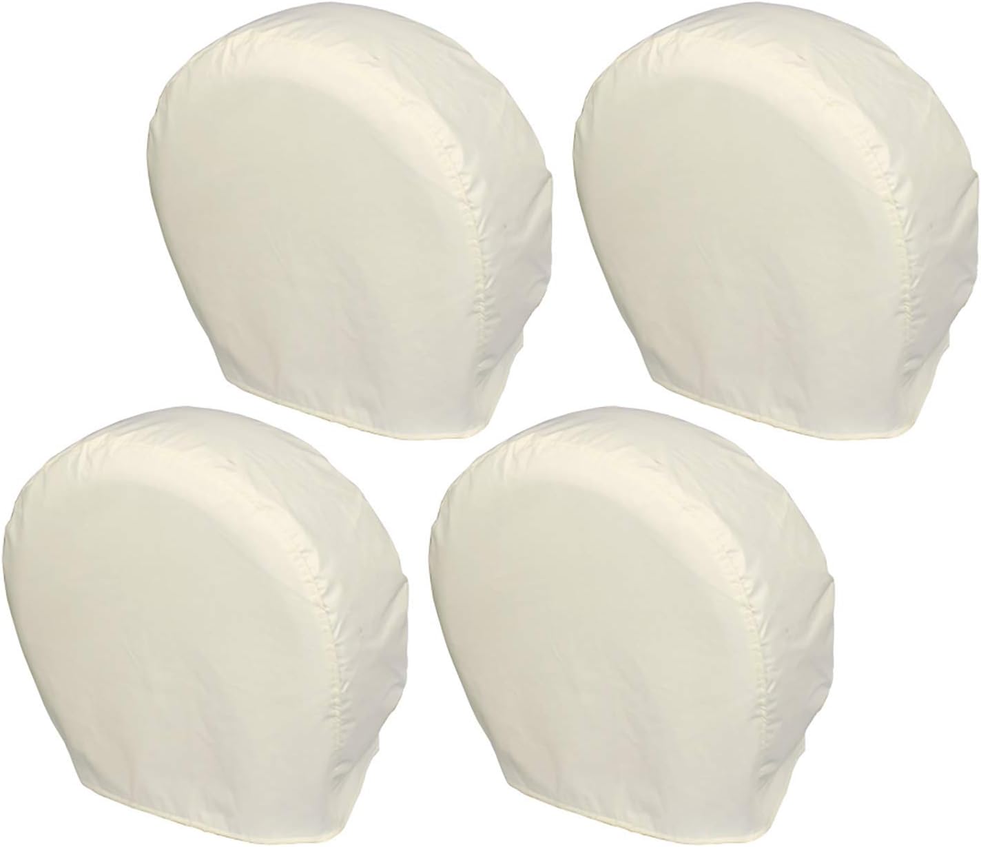 Explore Land Tire Covers 4 Pack - Tough Tire Wheel Protector For Truck, SUV, Trailer, Camper, RV - Universal Fits Tire Diameters 35''-38.75'', White