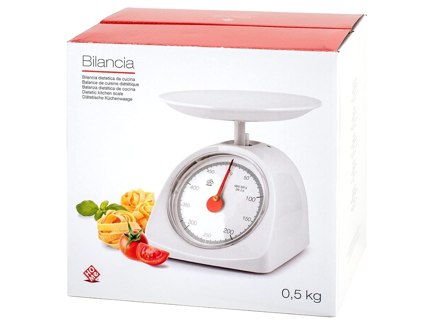 Home Mechanical Kitchen Scale, White, 0.5 kg