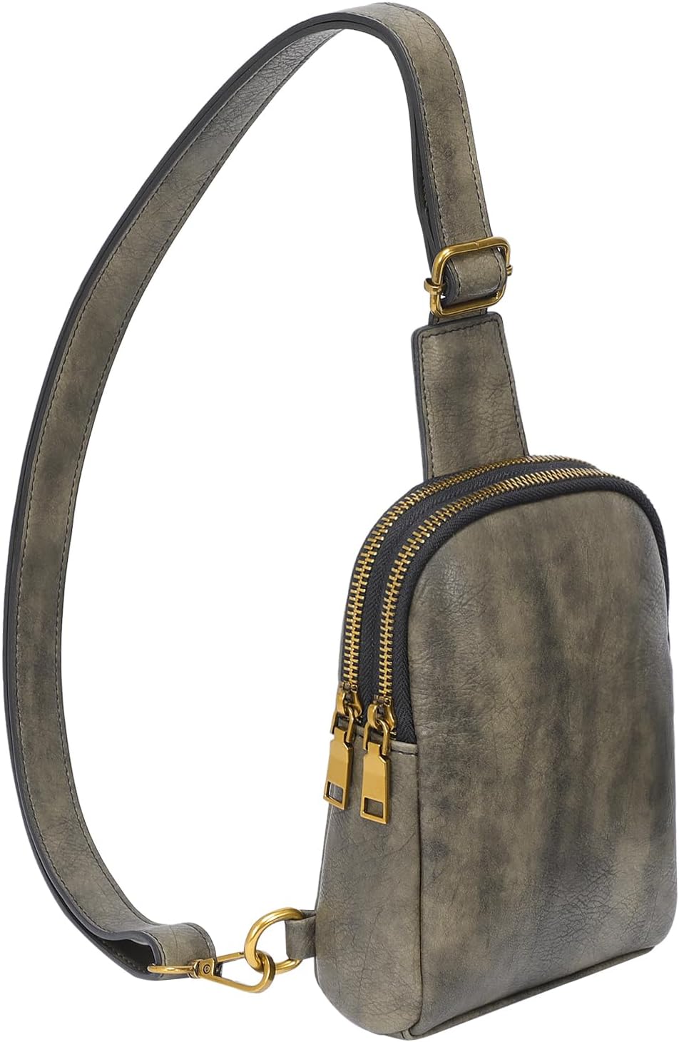 Small Sling Bag for Women Crossbody Purse, Soft Vegan Leather Sling Purse, Crossbody Bags for Women Gray-green-11