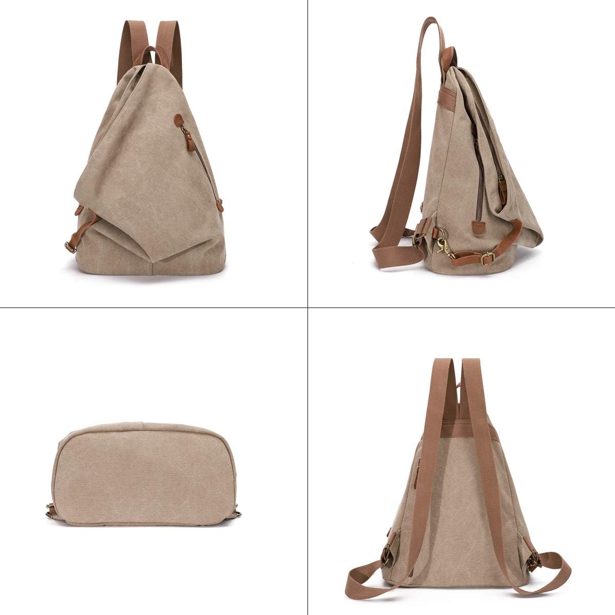 KL928 Canvas Vintage Backpack – Large Casual Daypack Outdoor Travel Rucksack Hiking Backpacks for Men Women : Sports & Outdoors