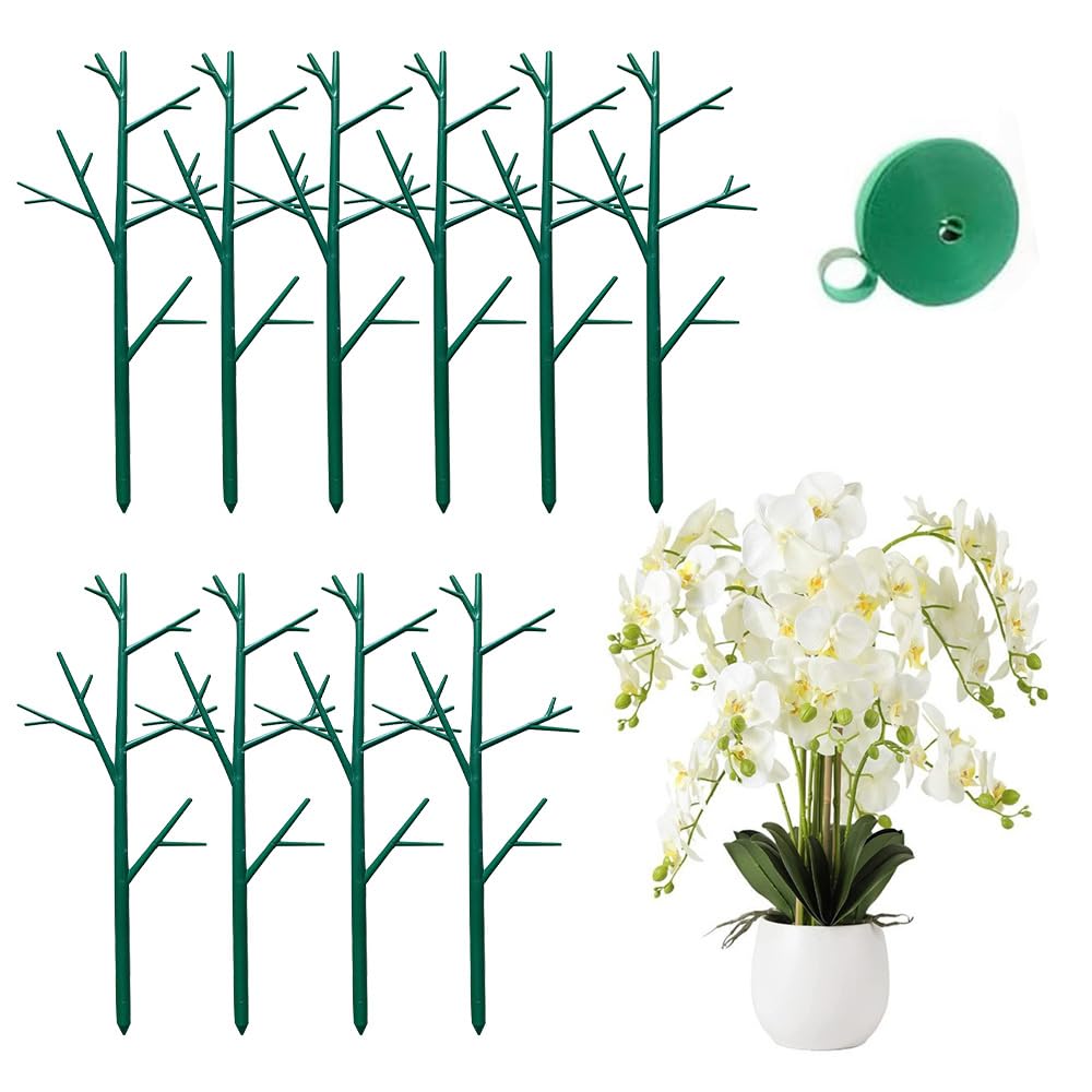 10 Pack Stackable Monstera Plant Support Stakes, Garden Plant Stakes for Indoor and Outdoor Plants, Moss Poles Holder Stick Monstera Plant Stem Supports Structures for Climbing Potted Plants (10 Pack)