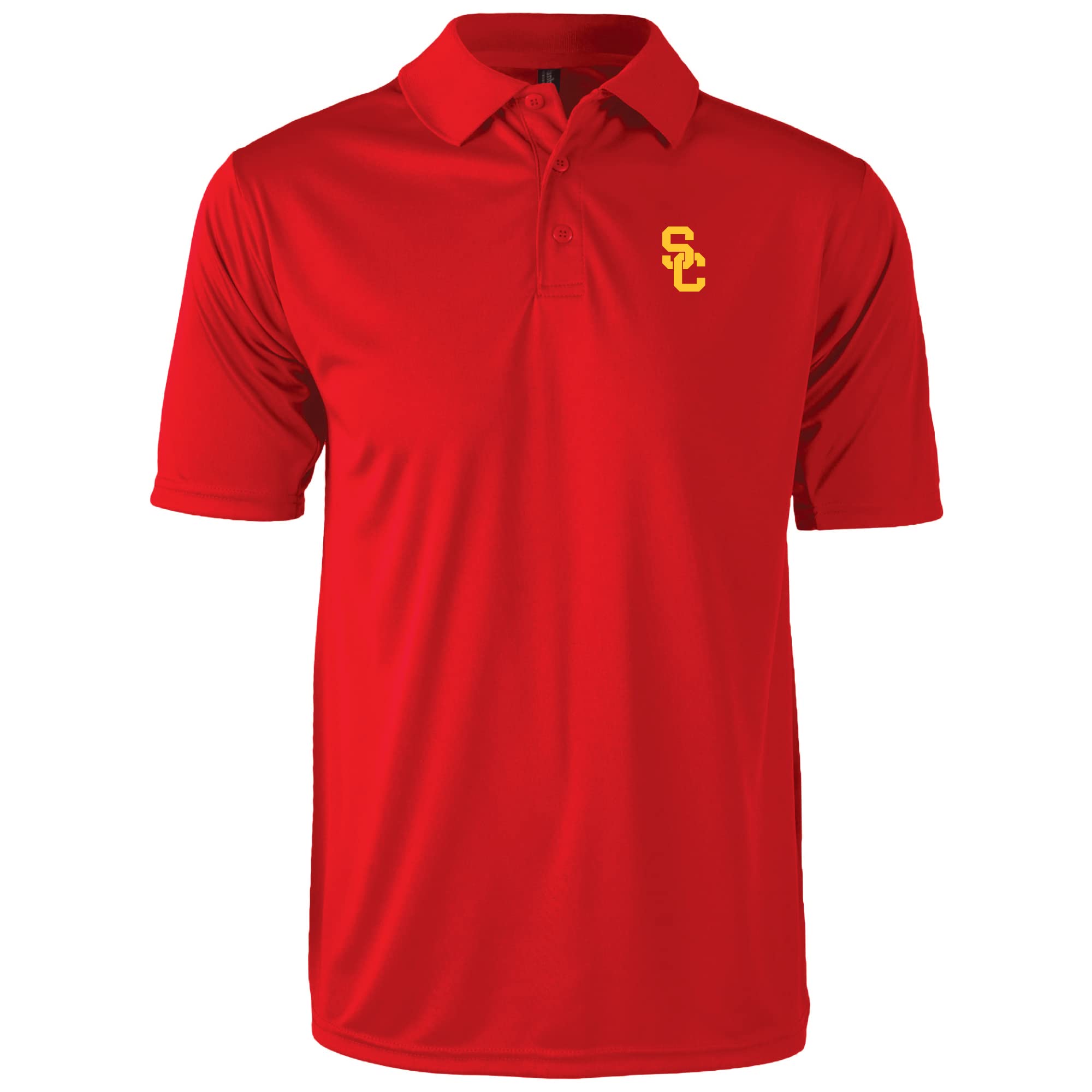 dunbrooke Men's USC Trojans Edge Anti-snag Polo Shirt, Red, X-Large-5X-Large