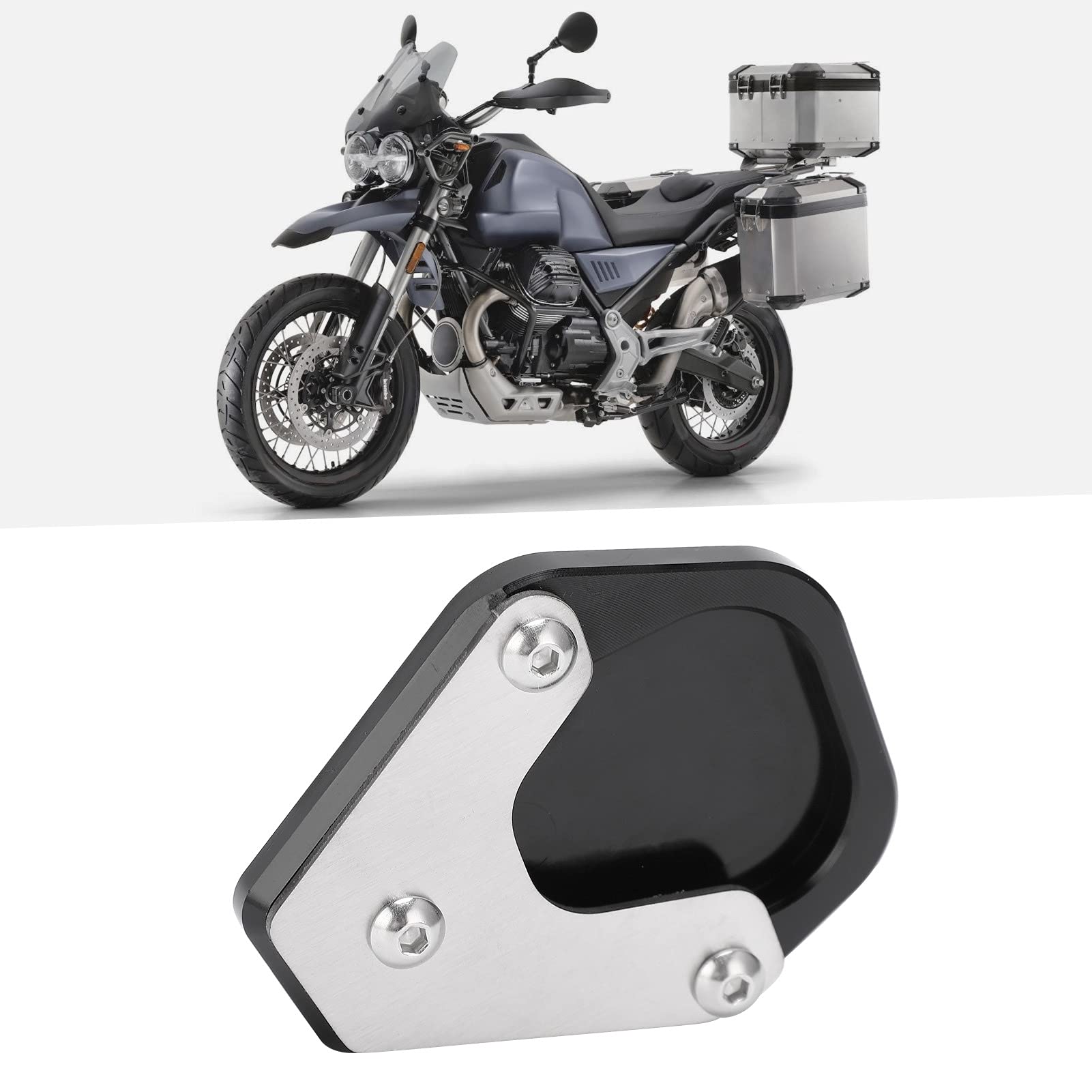 Podkładka Przedłużająca Stopki Bocznej, Podkładka Przedłużająca Stopkę Boczną Płyta Podporowa CNC ze Stopu Aluminium do V85TT 2018-2019