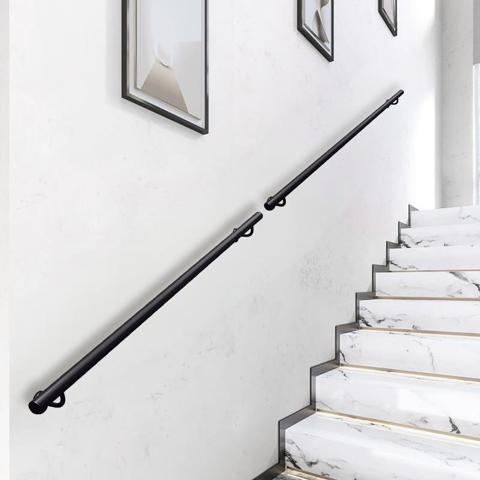Barre d'appui murale MARXAN de 570cm en fer forgé de haute finition