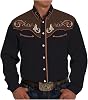 Mens Western Cowboy Shirts Long Sleeve Embroidered Shirts Slim Fit Casual Button Down Shirts Funny T Shirts Men Nerusatsu Men