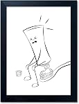 Black and White Bathroom Wall Decor Bad Smell Humorous Wall Art Funny Guest Toilet Picture Print Painting Modern Minimalistic Bathroom Sign