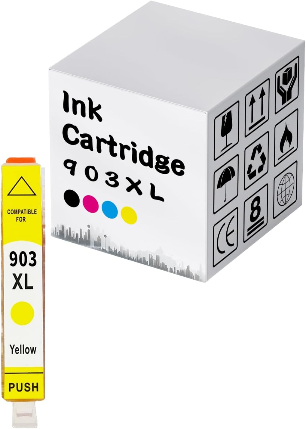 903XL Ink Remanufactured High Yield 903XL 903 Ink Cartridges Replacement for 903XL Ink Cartridges for HP OfficeJet 6950 6960 6961 6963 6964 6965 6966 6968 6970 Print Yellow