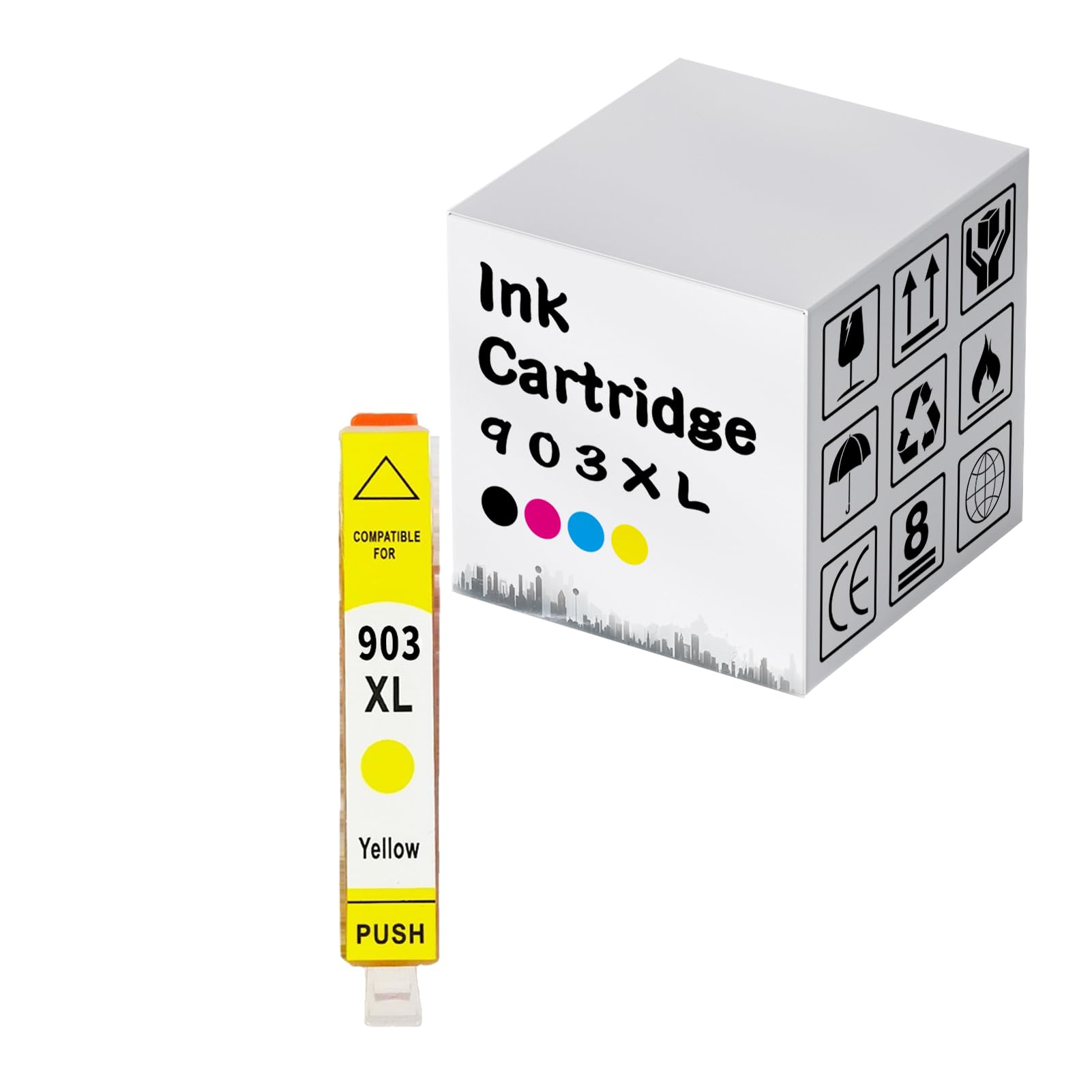 903XL Ink Remanufactured High Yield 903XL 903 Ink Cartridges Replacement for 903XL Ink Cartridges for HP OfficeJet 6950 6960 6961 6963 6964 6965 6966 6968 6970 Print Yellow