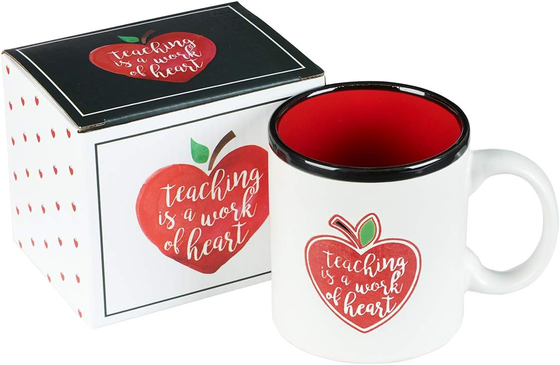 Teaching is a Work of Heart Red Ceramic Mug