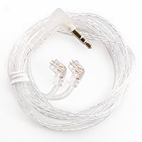 Vista 31 de KBEAR - Cable IEM de repuesto de 2 pines con micrófono, 4 núcleos de cobre puro HiFi, cable de actualización desmontable con enchufe de 3.5mm