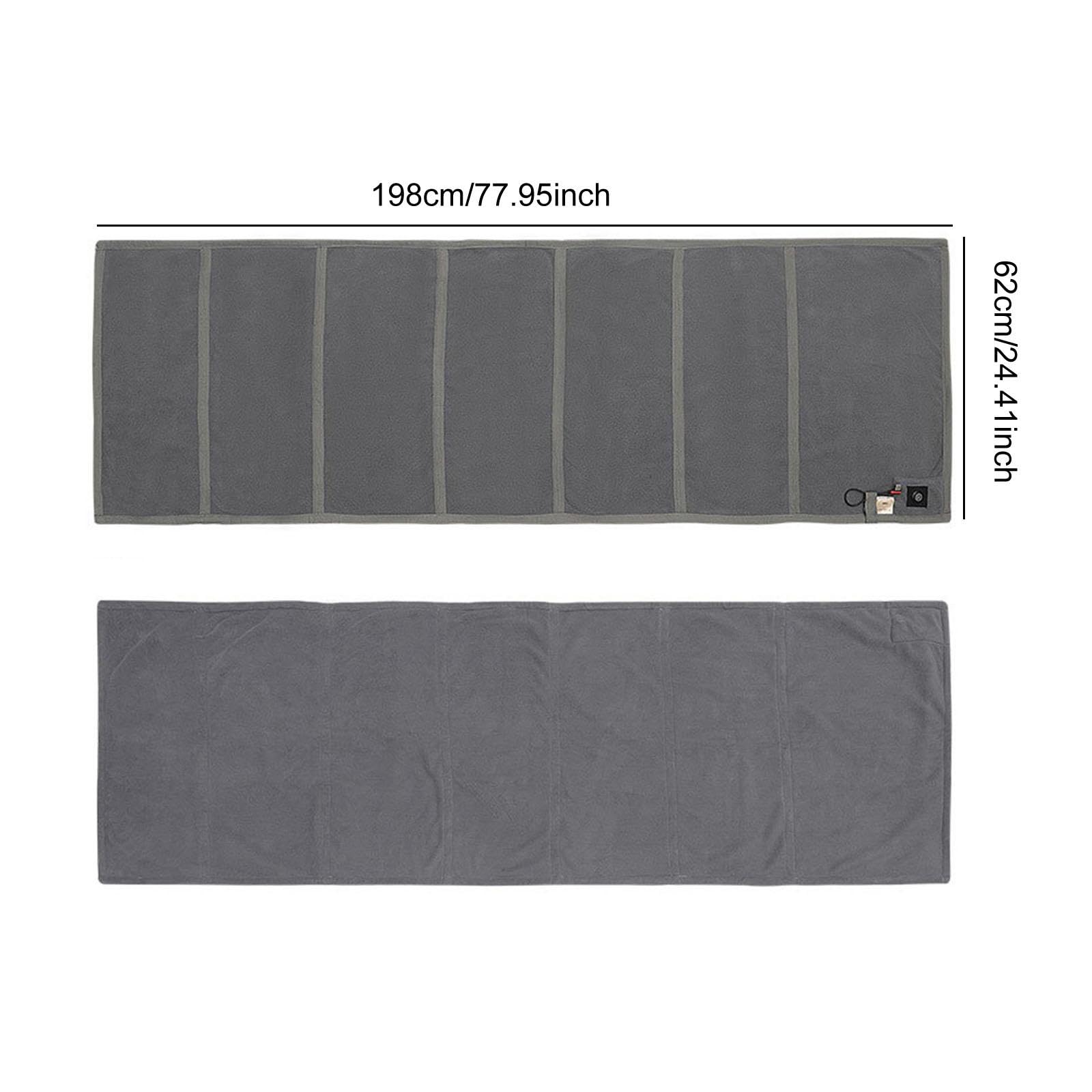 Colchoneta Térmica Multiusos para Saco de Dormir, Plegable, con Control de Temperatura, Aislante para Tienda de Campaña, Compatible con Alimentación U, Gris
