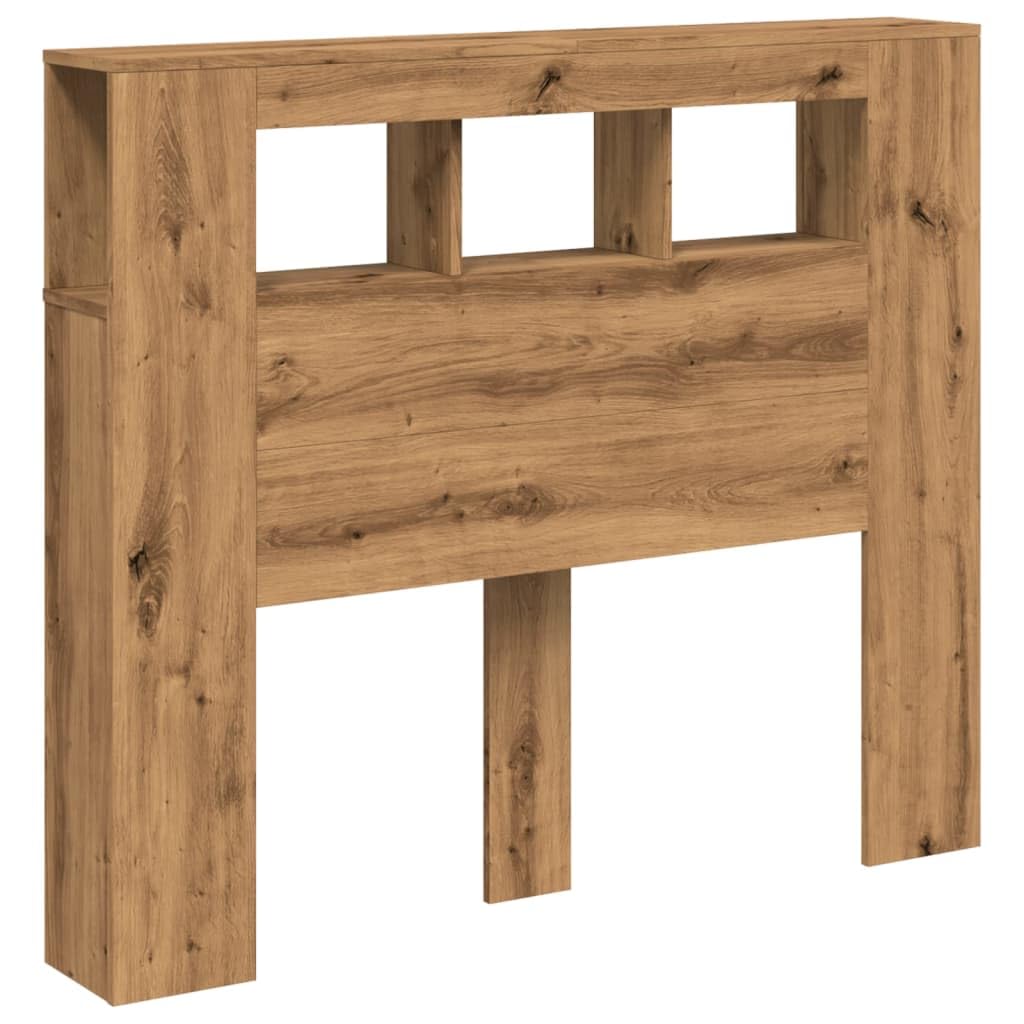 vidaXL LED Headboard Artisan Oak 120x18,5x103,5 cm Engineered Wood